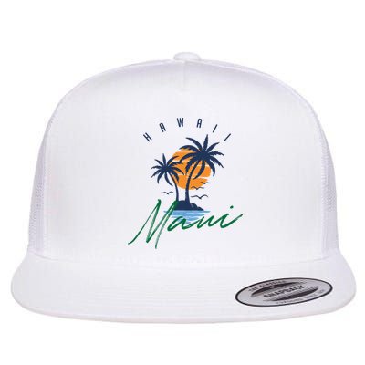 Summer In Maui Hawaii Flat Bill Trucker Hat