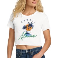 Summer In Maui Hawaii Women's Crop Top Tee
