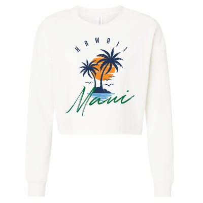 Summer In Maui Hawaii Cropped Pullover Crew