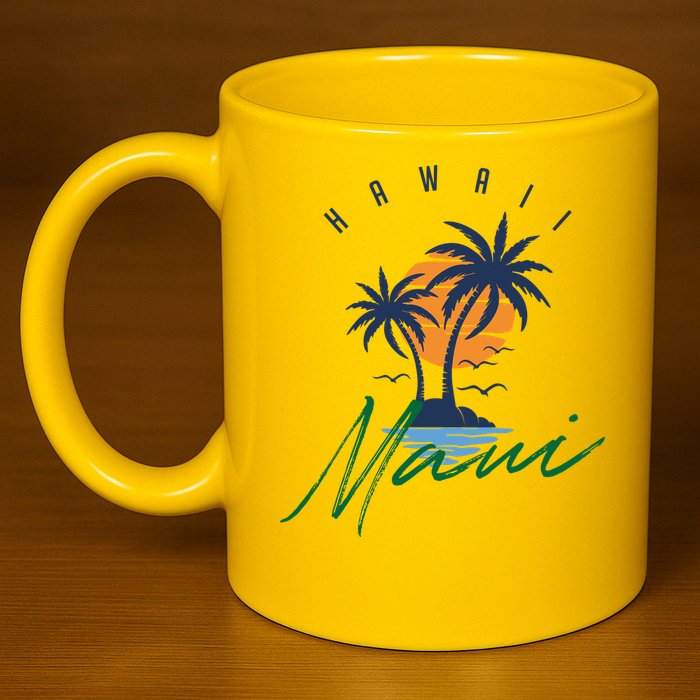 Summer In Maui Hawaii 11oz C Handle Ceramic Mug