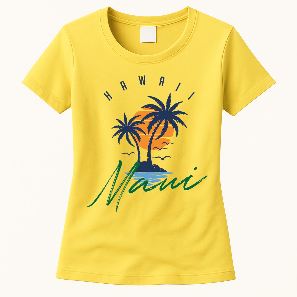 Summer In Maui Hawaii Womens T-Shirt