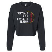 Softball Is My Favorite Season Cropped Pullover Crew