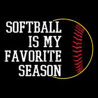 Softball Is My Favorite Season Cropped Pullover Crew