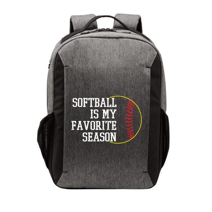 Softball Is My Favorite Season Vector Backpack