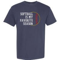 Softball Is My Favorite Season Garment-Dyed Heavyweight T-Shirt