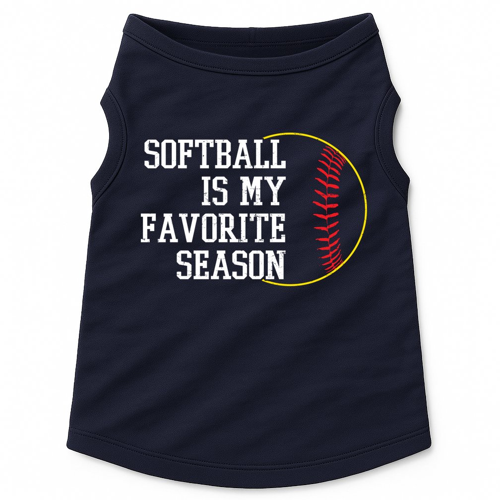 Softball Is My Favorite Season Doggie Tank