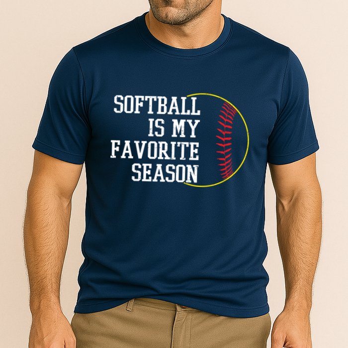Softball Is My Favorite Season Cooling Performance Crew T-Shirt