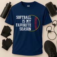 Softball Is My Favorite Season Cooling Performance Crew T-Shirt
