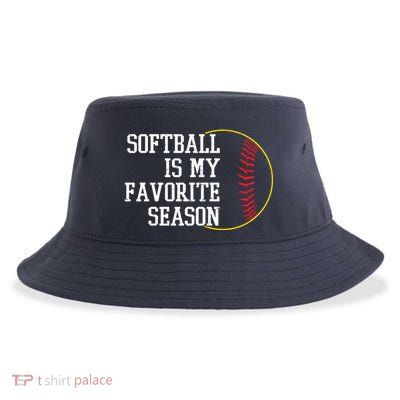 Softball Is My Favorite Season Sustainable Bucket Hat