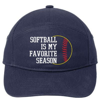 Softball Is My Favorite Season 7-Panel Snapback Hat
