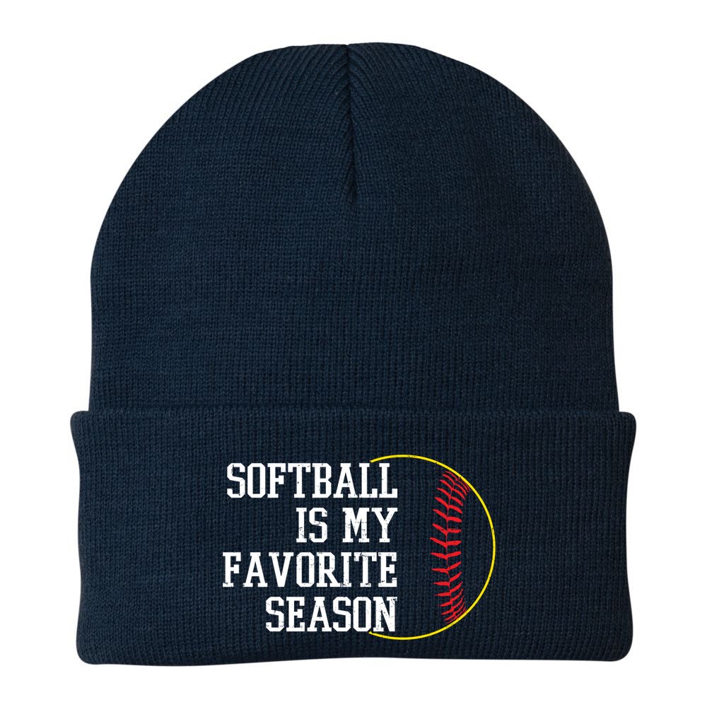 Softball Is My Favorite Season Beanie