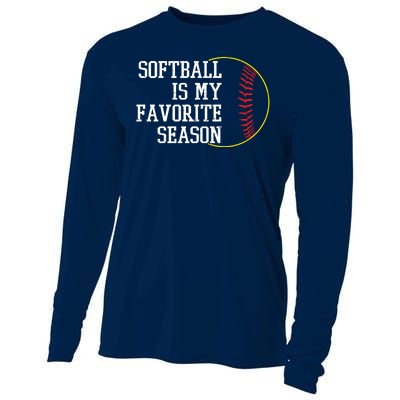 Softball Is My Favorite Season Cooling Performance Long Sleeve Crew