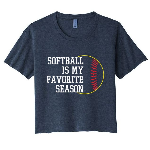 Softball Is My Favorite Season Crop Top