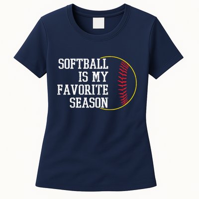 Softball Is My Favorite Season Womens T-Shirt