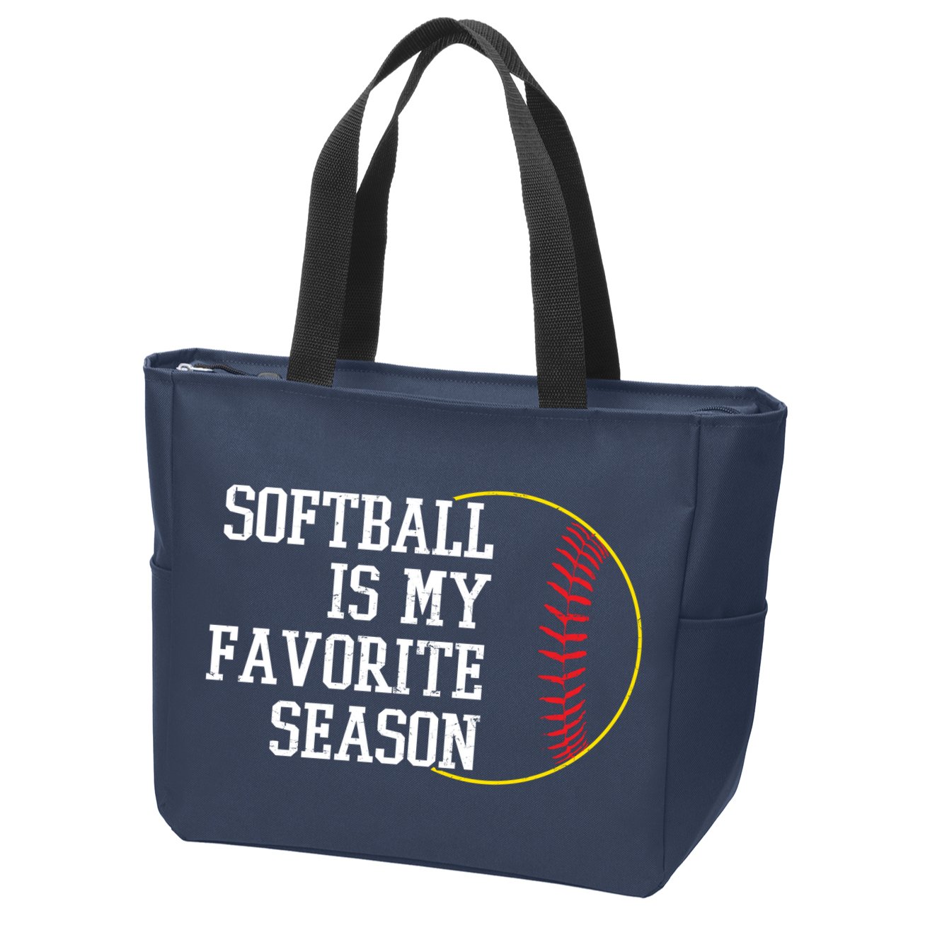 Softball Is My Favorite Season Zip Tote Bag