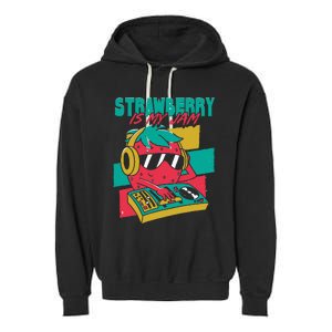 Strawberry Is My Jam Garment-Dyed Fleece Hoodie