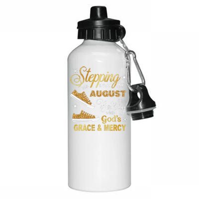 Stepping Into My August Birthday With GodS Grace & Mercy Aluminum Water Bottle