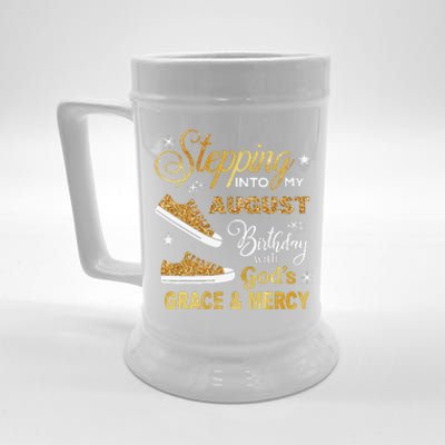 Stepping Into My August Birthday With GodS Grace & Mercy Beer Stein