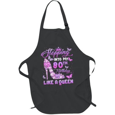 Stepping Into My 80th Birthday Diamond Crown Apron