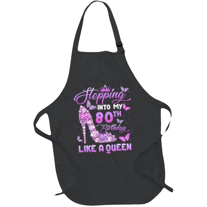 Stepping Into My 80th Birthday Diamond Crown Apron