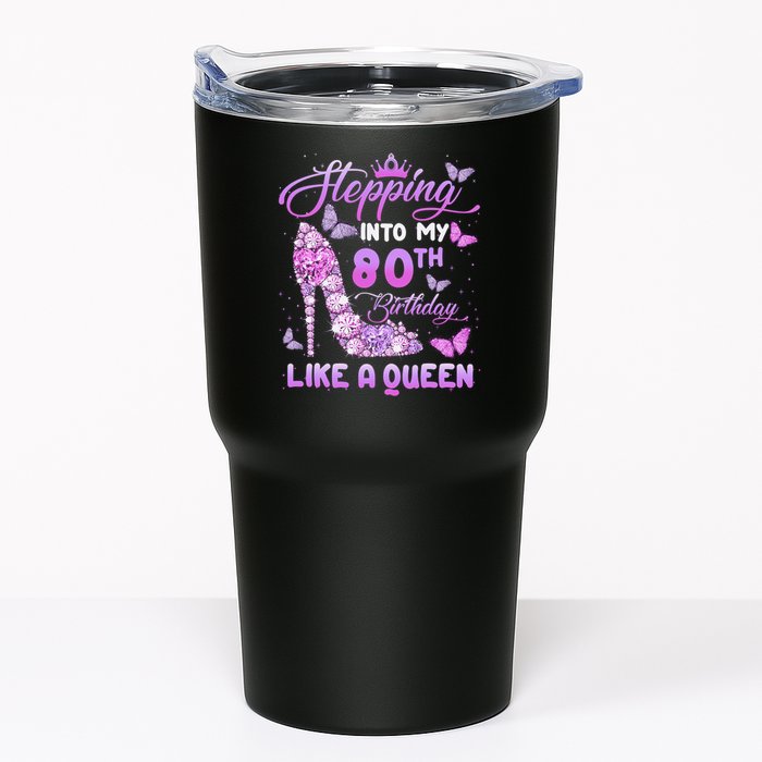 Stepping Into My 80th Birthday Diamond Crown Tumbler
