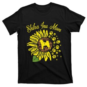 Shiba Inu Mom Sunflower Japanese Akita Dog Lover T-Shirt