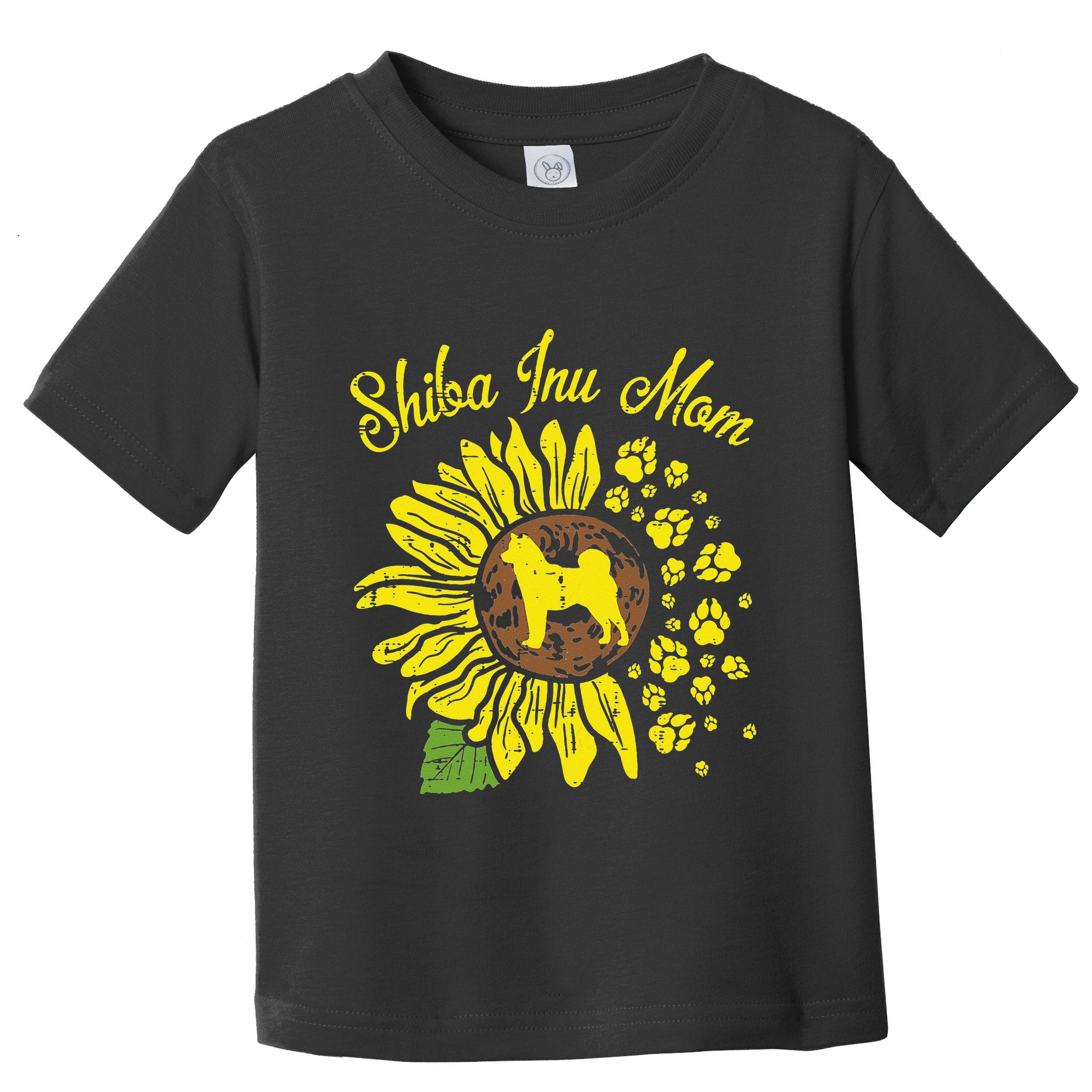 Shiba Inu Mom Sunflower Japanese Akita Dog Lover Toddler T-Shirt
