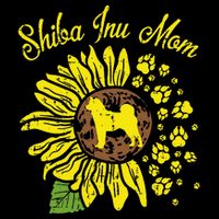 Shiba Inu Mom Sunflower Japanese Akita Dog Lover Women's V-Neck T-Shirt