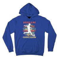 Soccer Is My Favorite Season Vintage Funny Soccer Gift Hoodie