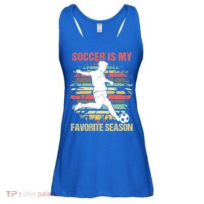 Soccer Is My Favorite Season Vintage Funny Soccer Gift Ladies Essential Flowy Tank