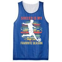 Soccer Is My Favorite Season Vintage Funny Soccer Gift Mesh Reversible Basketball Jersey Tank