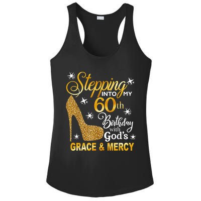 Stepping into my 60th birthday with God's grace & Mercy Ladies PosiCharge Competitor Racerback Tank