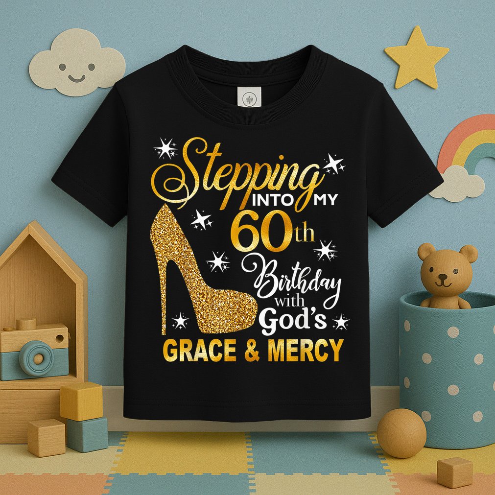 Stepping into my 60th birthday with God's grace & Mercy Toddler T-Shirt