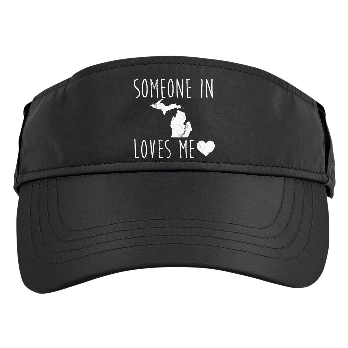 Someone In Michigan Loves Me! Cute State Gift Adult Drive Performance Visor