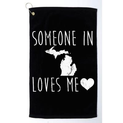 Someone In Michigan Loves Me! Cute State Gift Golf Towel