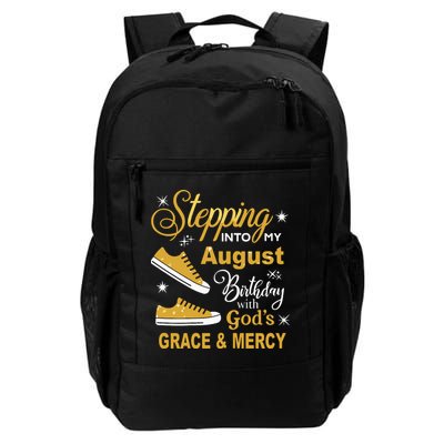 Stepping Into My August Birthday With Gods Grace And Mercy Backpack