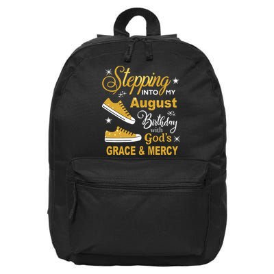 Stepping Into My August Birthday With Gods Grace And Mercy 16 in Basic Backpack