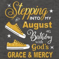 Stepping Into My August Birthday With Gods Grace And Mercy Vector Backpack