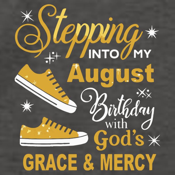 Stepping Into My August Birthday With Gods Grace And Mercy Vector Backpack