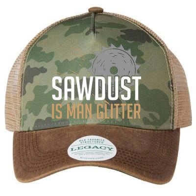 Sawdust Is Man Woodworking Fathers Day Legacy Tie Dye Trucker Hat