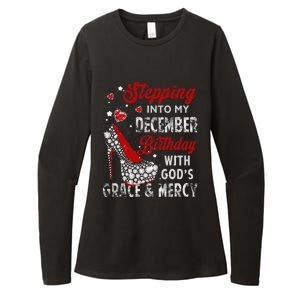 Stepping Into My December Birthday With Gods Grace and Mercy Womens CVC Long Sleeve Shirt