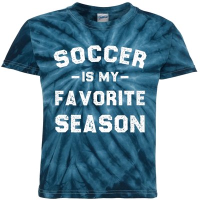 Soccer Is My Favorite Season Kids Tie-Dye T-Shirt