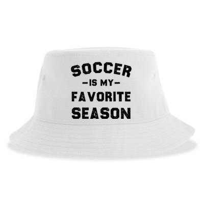 Soccer Is My Favorite Season Sustainable Bucket Hat