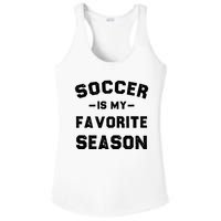 Soccer Is My Favorite Season Ladies PosiCharge Competitor Racerback Tank