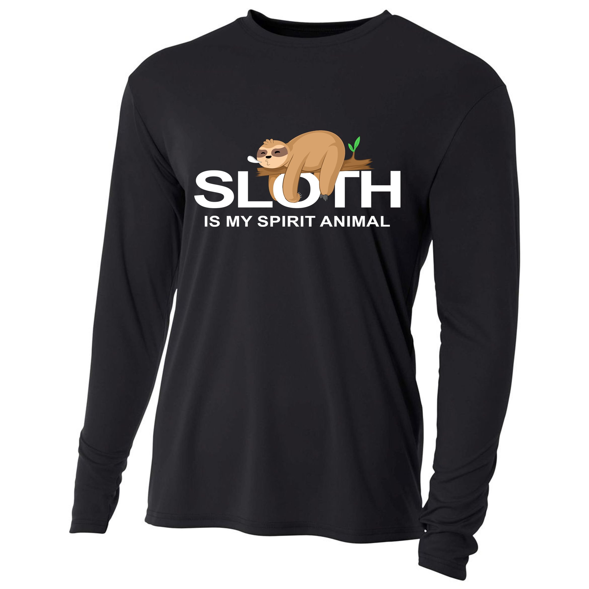 SLOTH IS MY SPIRIT ANIMAL Cooling Performance Long Sleeve Crew