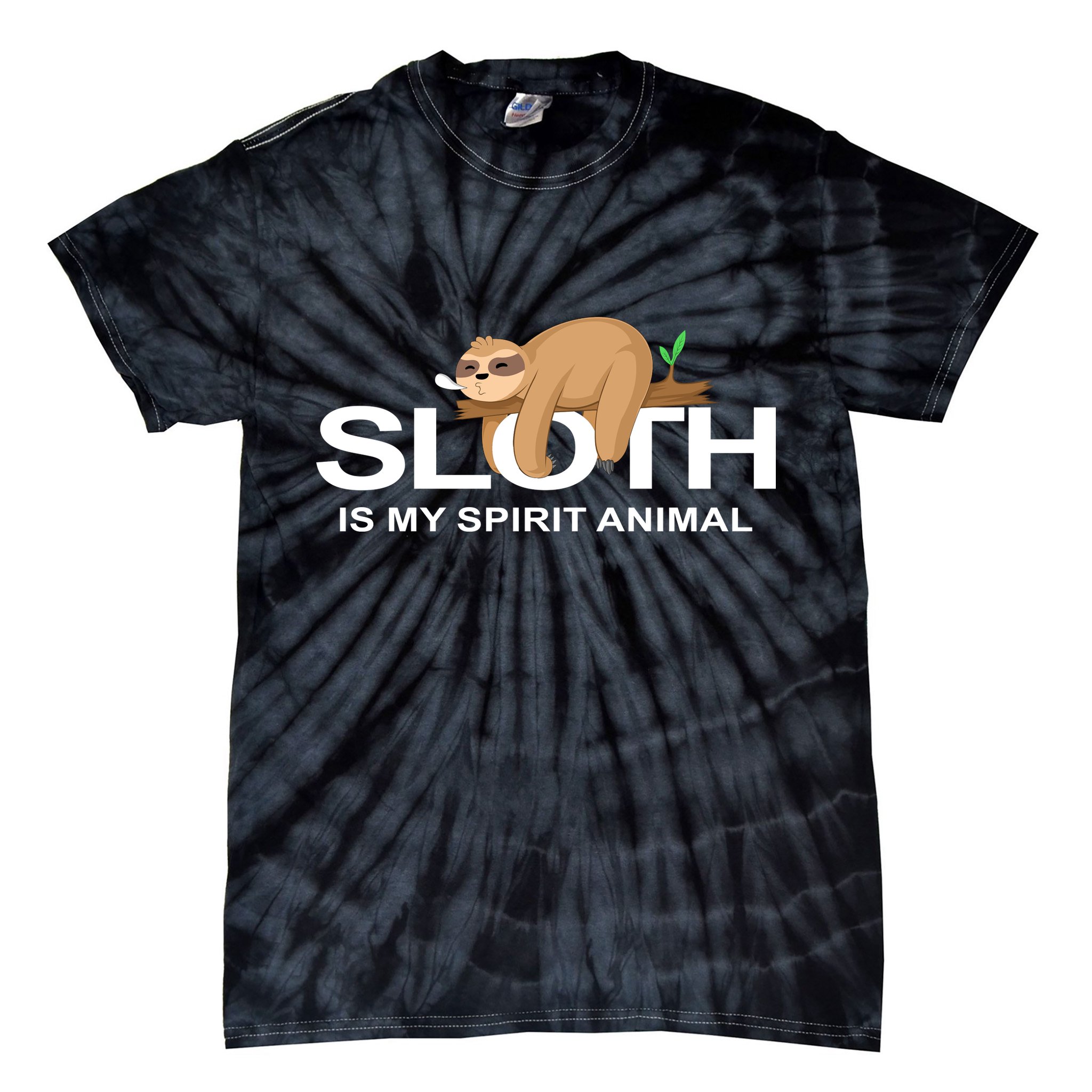 SLOTH IS MY SPIRIT ANIMAL Tie-Dye T-Shirt
