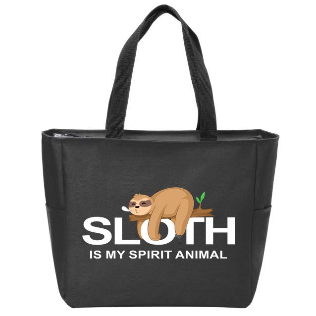 SLOTH IS MY SPIRIT ANIMAL Zip Tote Bag