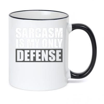 Sarcasm Is My Only Defense 11oz Black Color Changing Mug