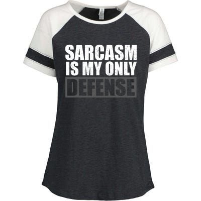 Sarcasm Is My Only Defense Enza Ladies Jersey Colorblock Tee