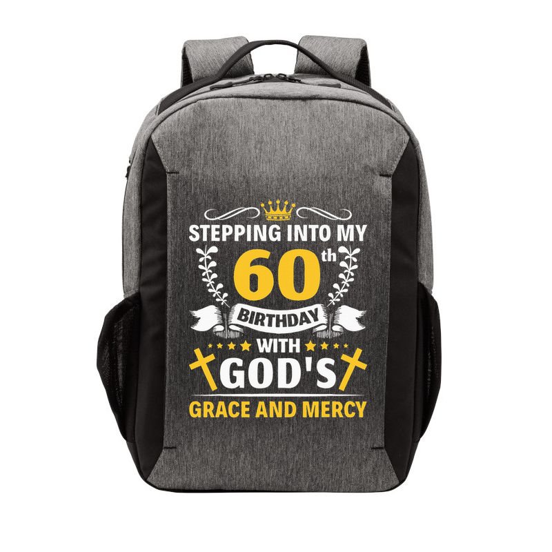 Stepping into my 60th birthday with gods grace and mercy Vector Backpack